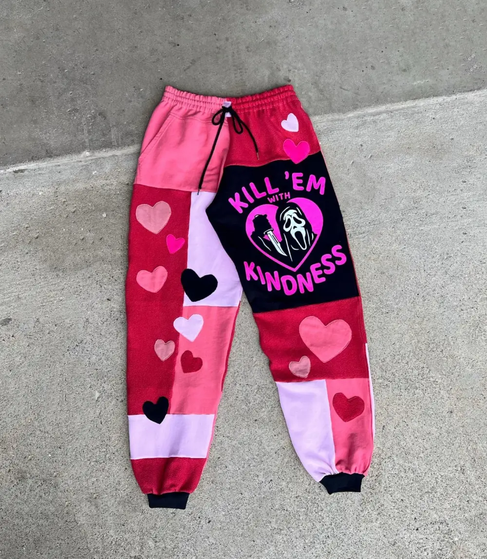 Purple sweatpants how perfect and cozy piece for your Halloween day