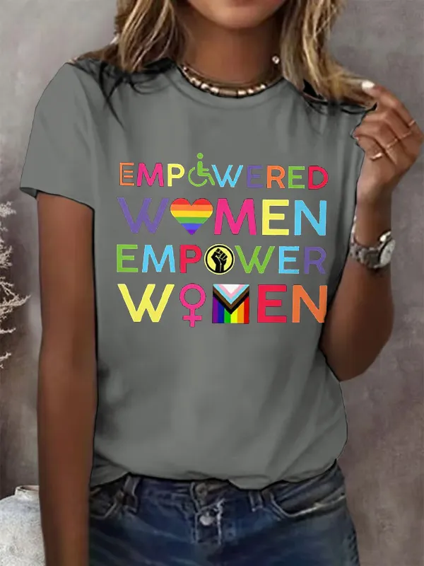 Women'S Empowered Women Printed Short-Sleeved T-Shirt
