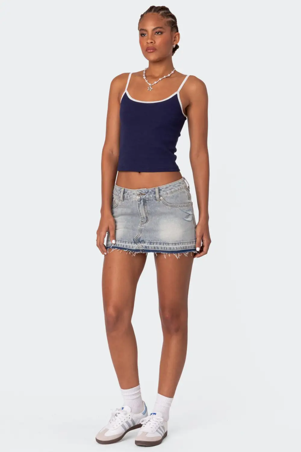 Franky Ribbed Contrast Tank Top