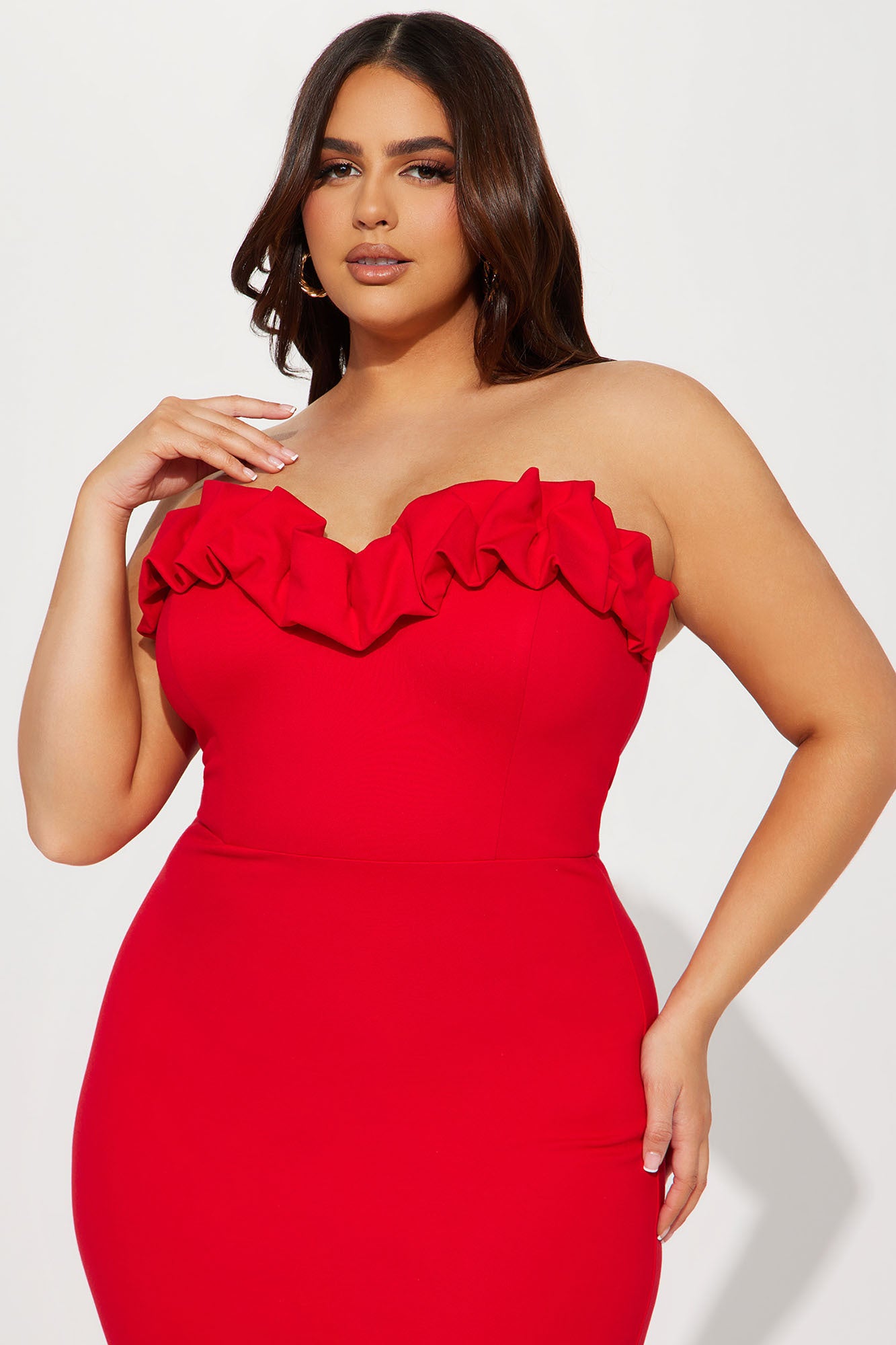 Karla Midi Dress - Red