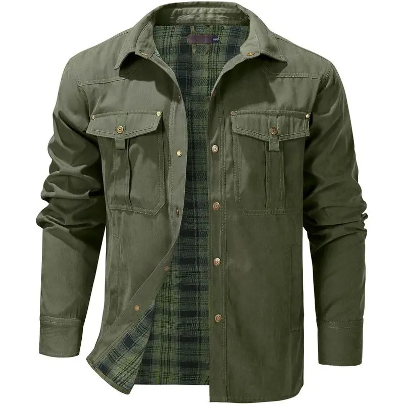 Men's Flannel Lined Smock Jacket