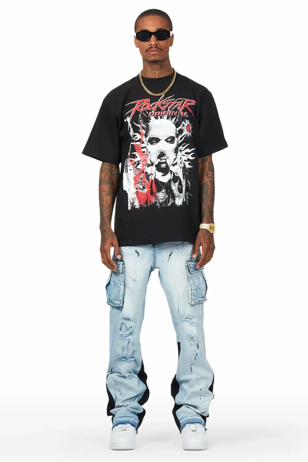 Dubaku Blue Baggy Fit Jean