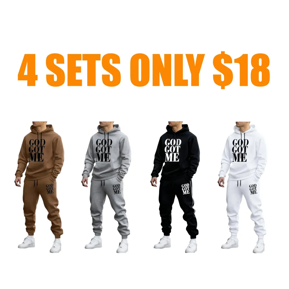 Casual Hoodie And Sweatpants Set