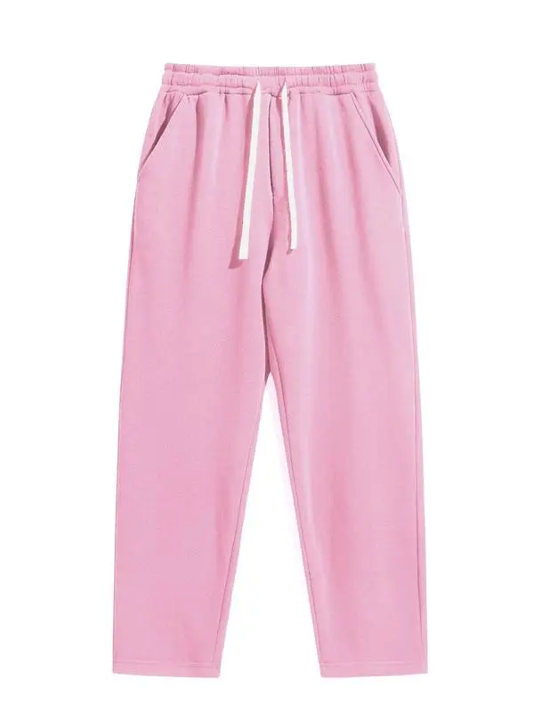 Men's Regular Fit Solid Drawstring Waist Sweatpants, Casual Pocket Design Pants for Fall & Winter, Men's Trousers for Daily Wear, Sports Pants Sportswear