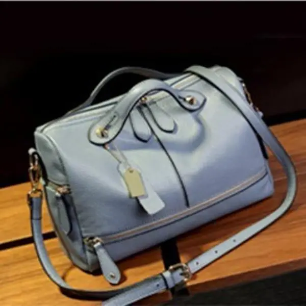 Cowhide PU Leather Handbag Multi Pockets Crossbody Bag