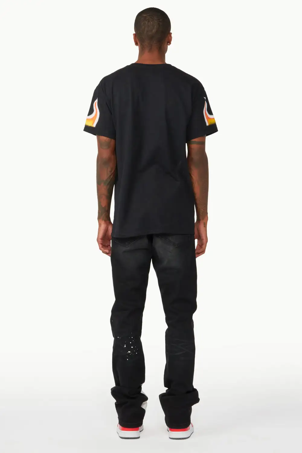 Edmund Black Stacked Flare Jean