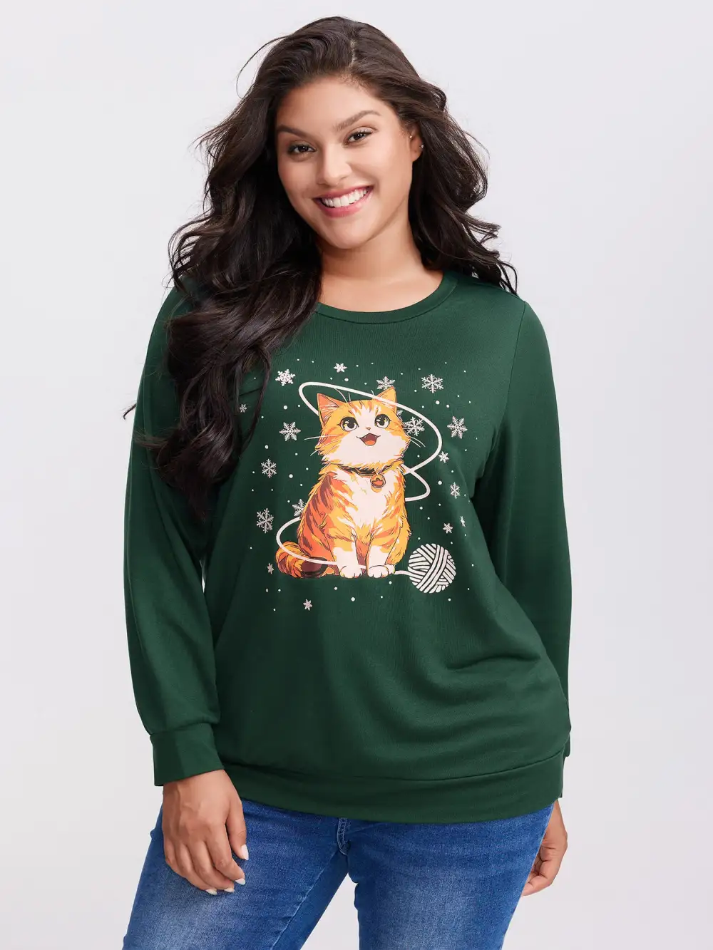 Solar Cat Stretchy Sweatshirt