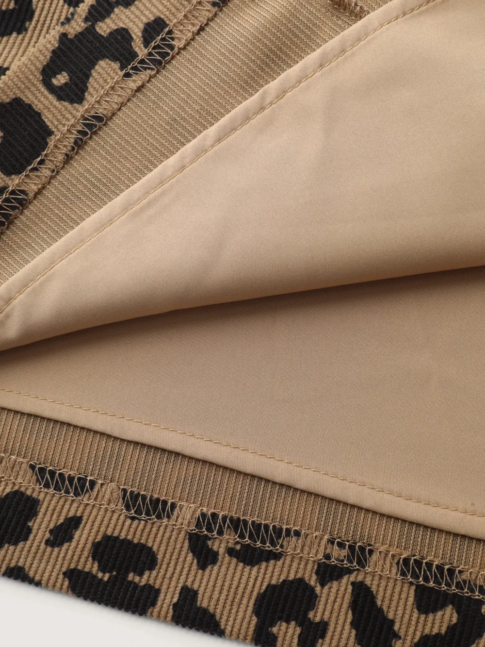 Leopard Print Overall Straps Pockets Midi Dress