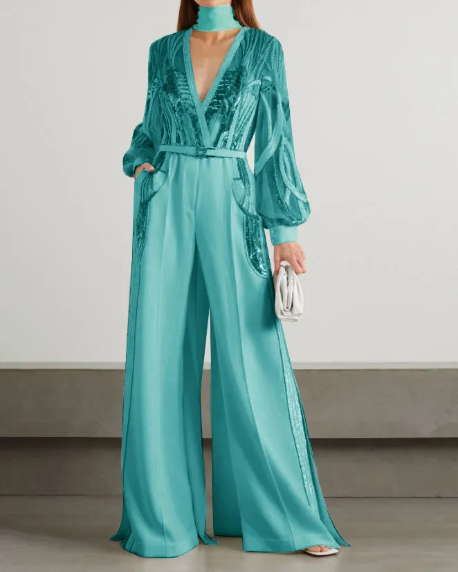 Ladies sequin oversize jumpsuit