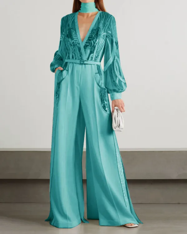 Ladies sequin oversize jumpsuit