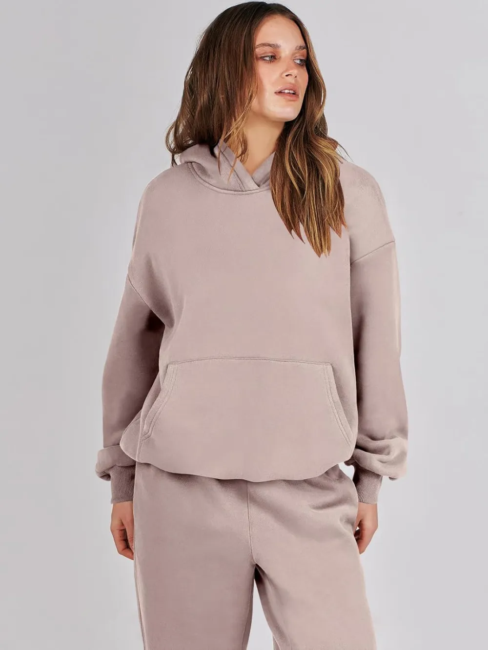 (Clearance Sale $1.99⚡) 2024 Women's Fall Oversized Casual Hoodie Two Piece Sweatshirt Jogging Pants Sweatshirt Set