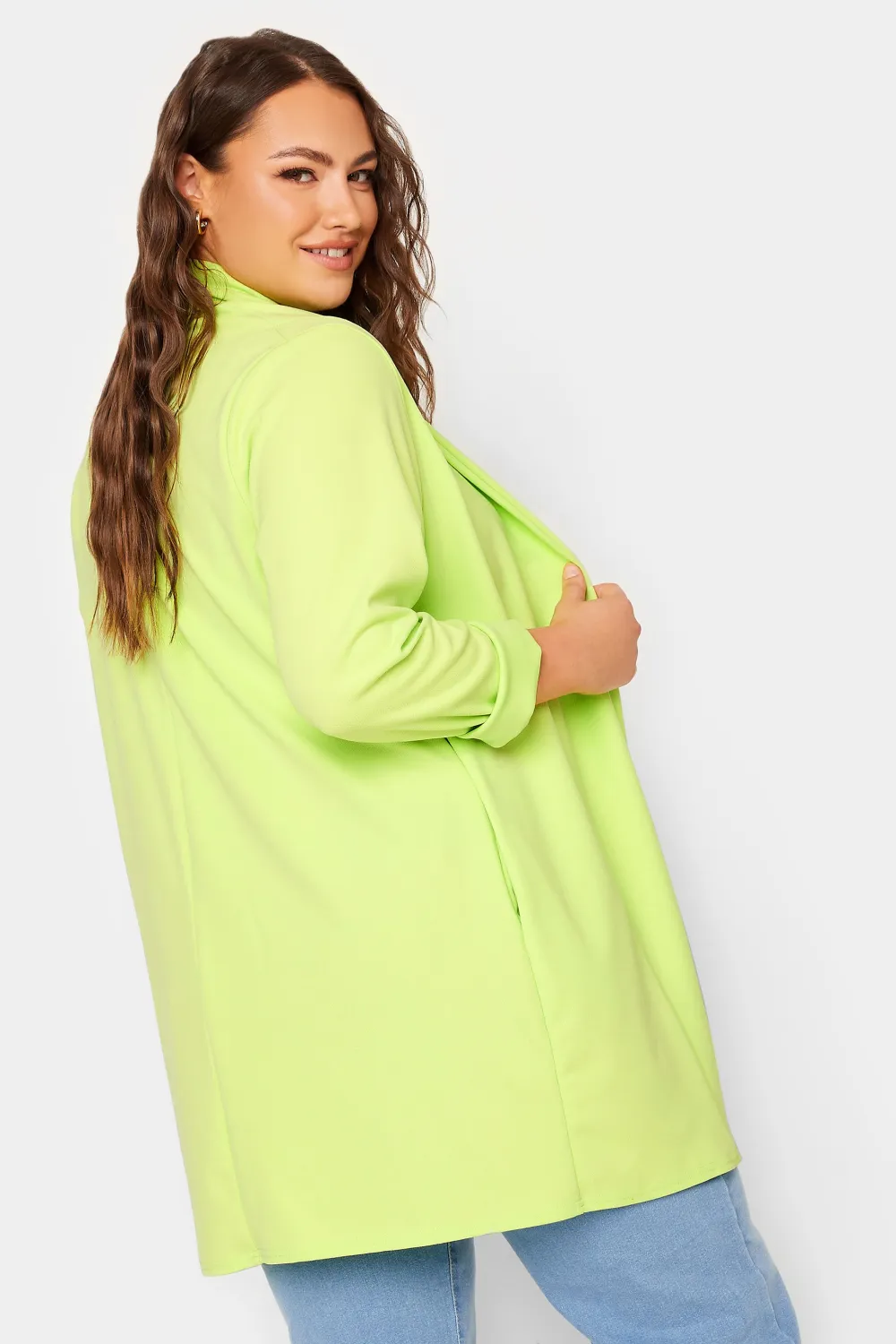YOURS Curve Hot Pink Longline Blazer