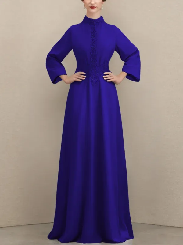 Fashion lace paneled waist dress