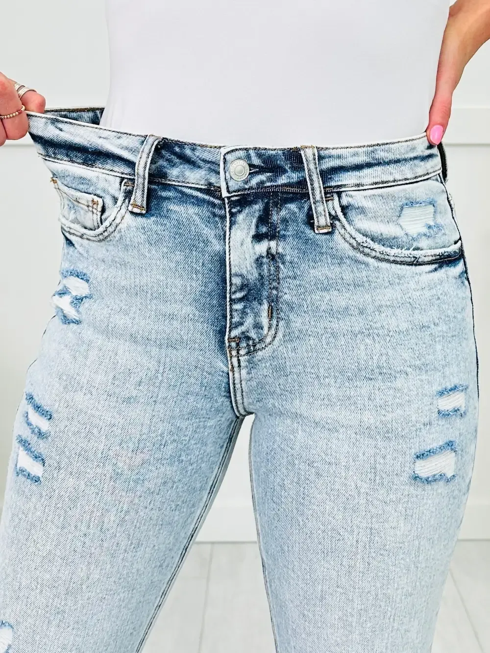 You're My Lover Light Cropped Straight Leg Jeans