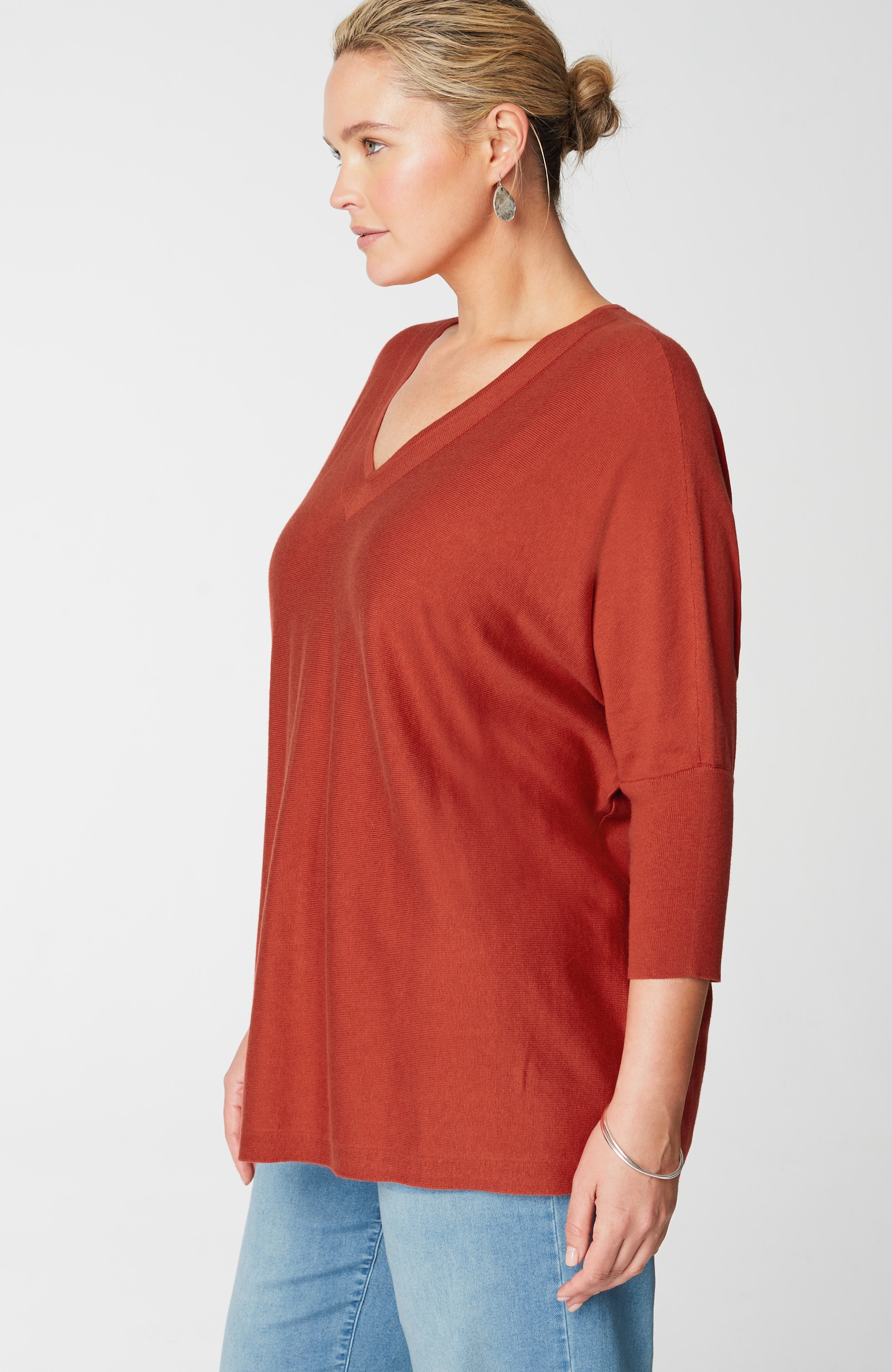 Pure Jill Oversized V-Neck Sweater