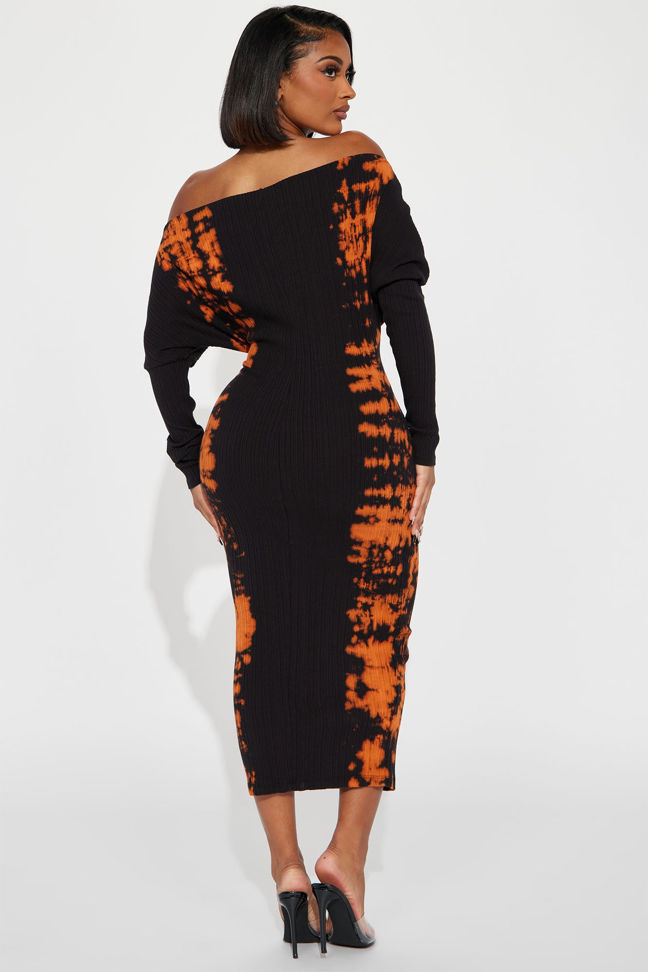 Kendra Midi Dress - Black/combo