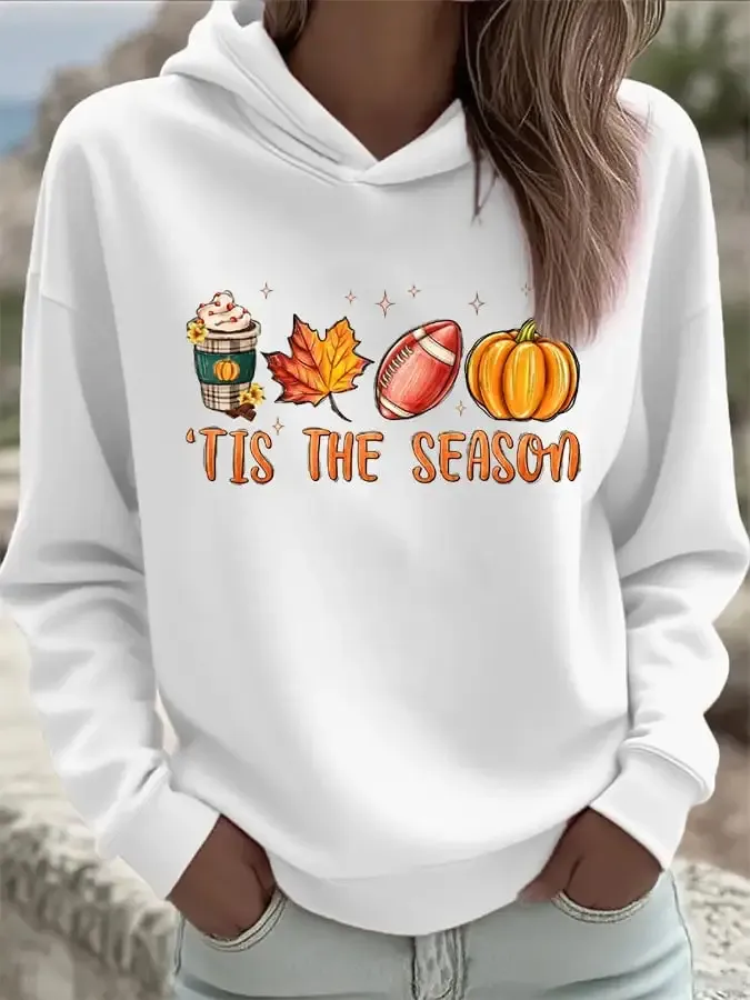 Women's Tis The Season Printed Hoodie