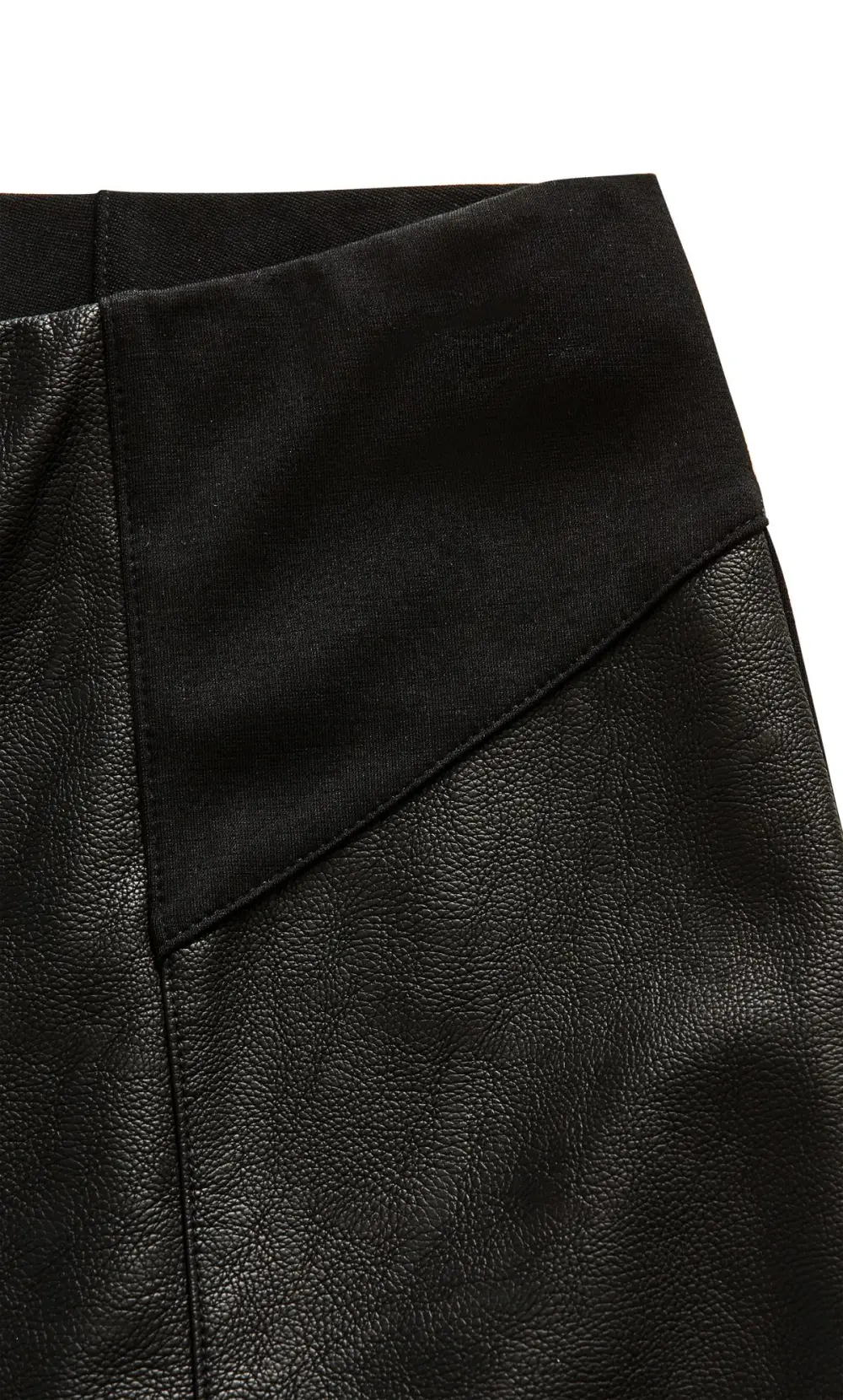 Evans Black Amy Leather Look Ponte Pant