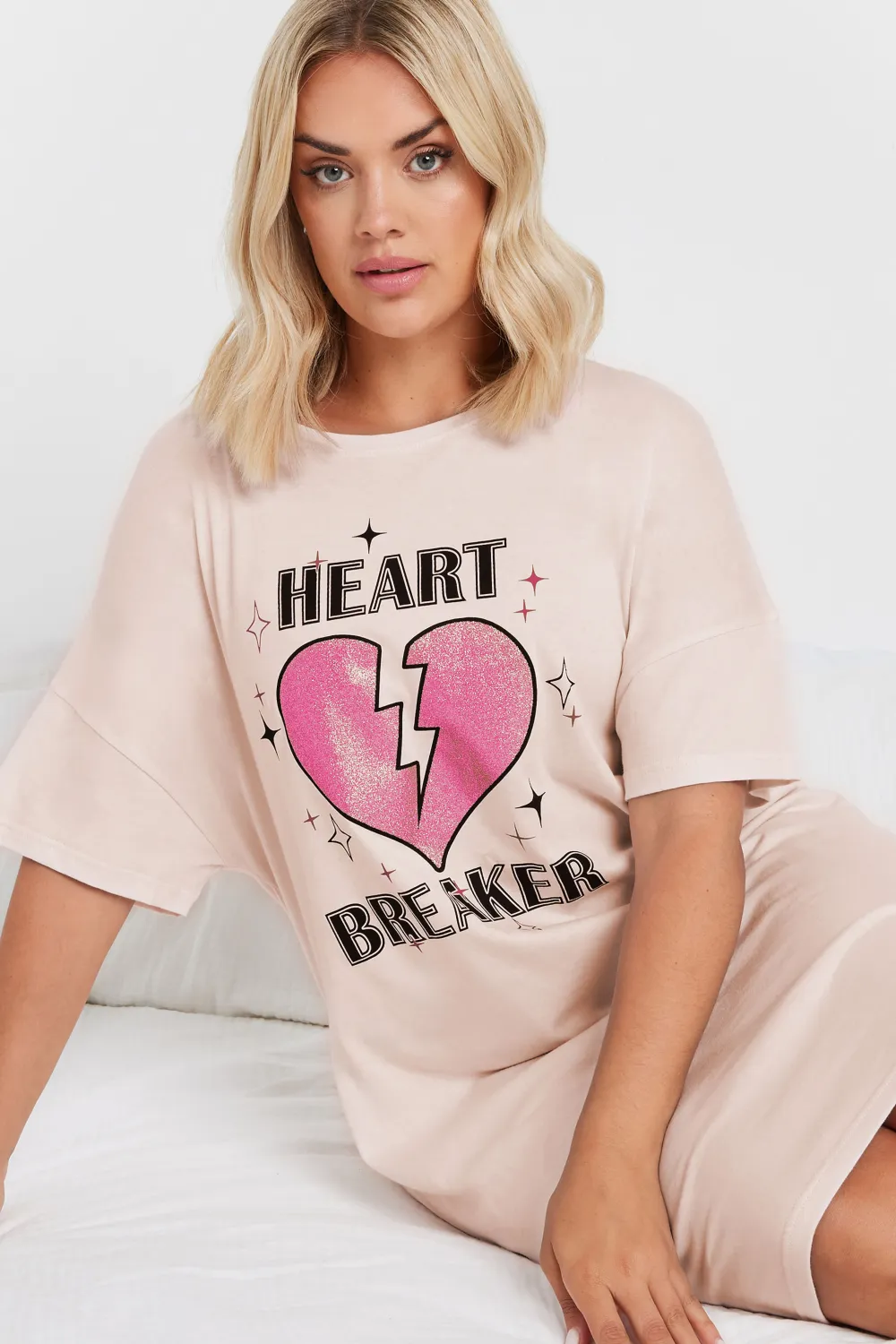 YOURS Curve Blue Celestial Print Sleep Tee Nightdress