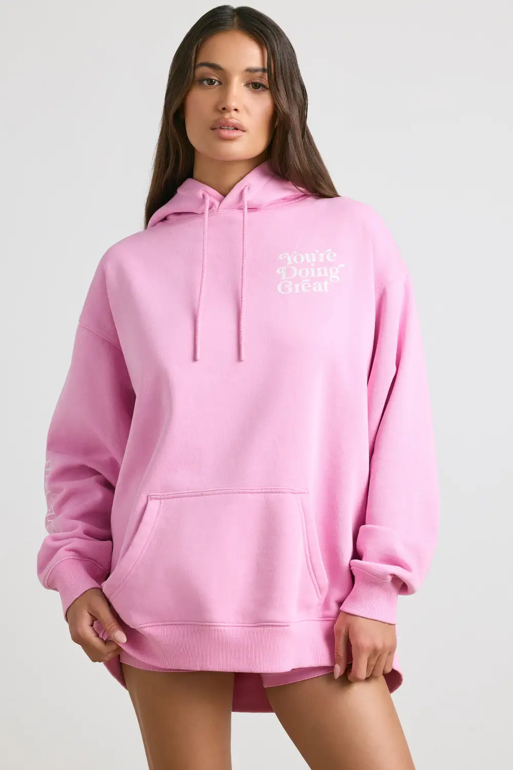 Sunday Love - Oversized Hoodie in Bubblegum Pink