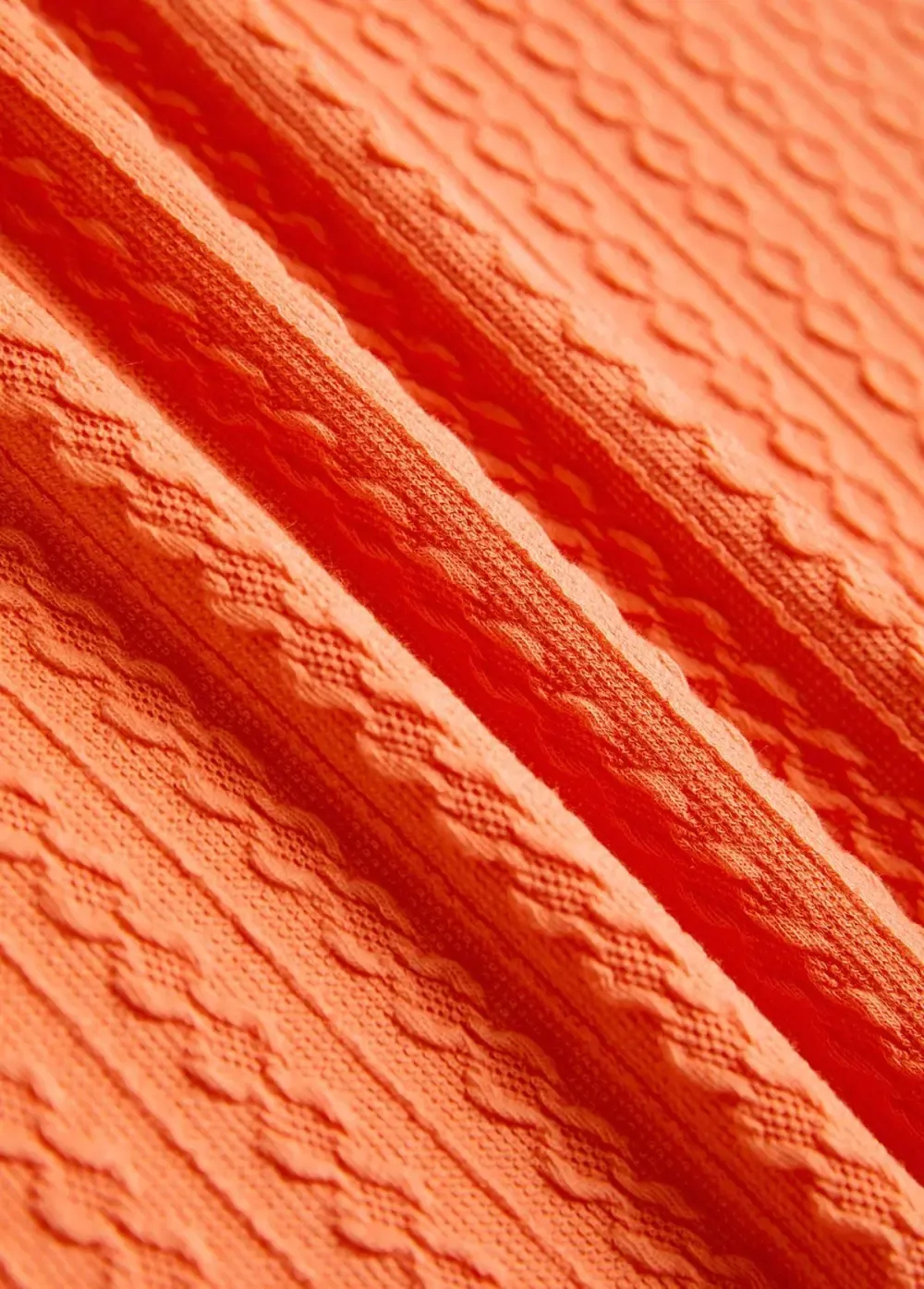 Orange Patchwork Plaid Long Sleeve Hoodie