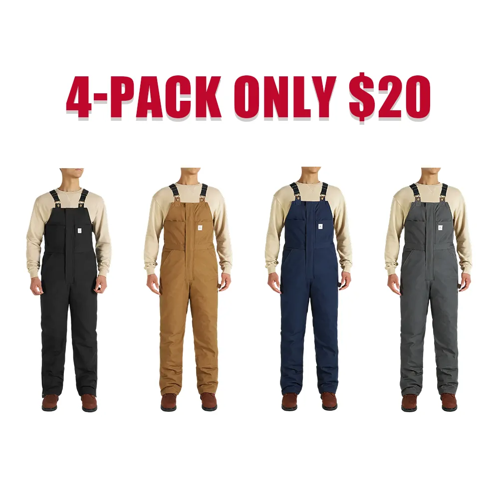 Men's Elastic Canvas Overalls - Loose and Lightweight Workwear