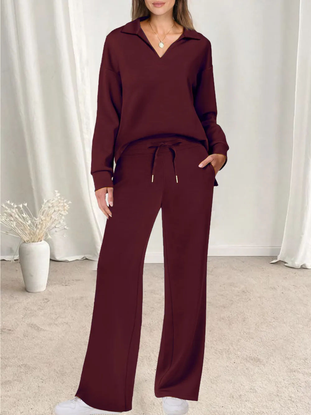 Women 2 Piece Fall Outfits Cozy Lounge Sets for Women Tracksuit Sweatsuit Set 2024 Comfortable Tracksuit