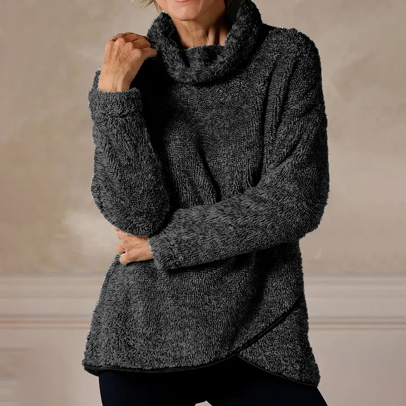 Solid Color Long Sleeve Turtleneck Sweater