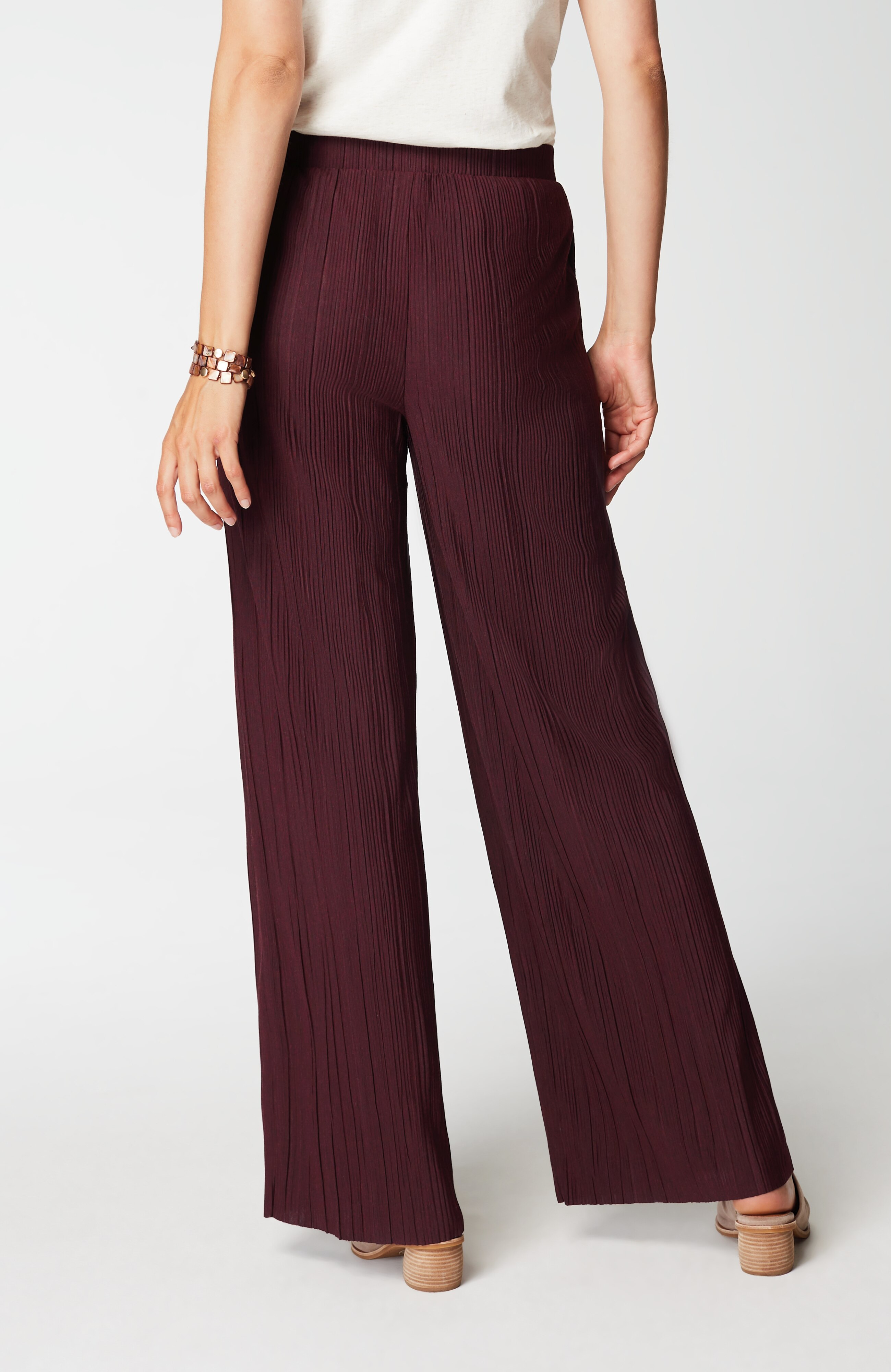 Pure Jill Pleated Wide-Leg Pants