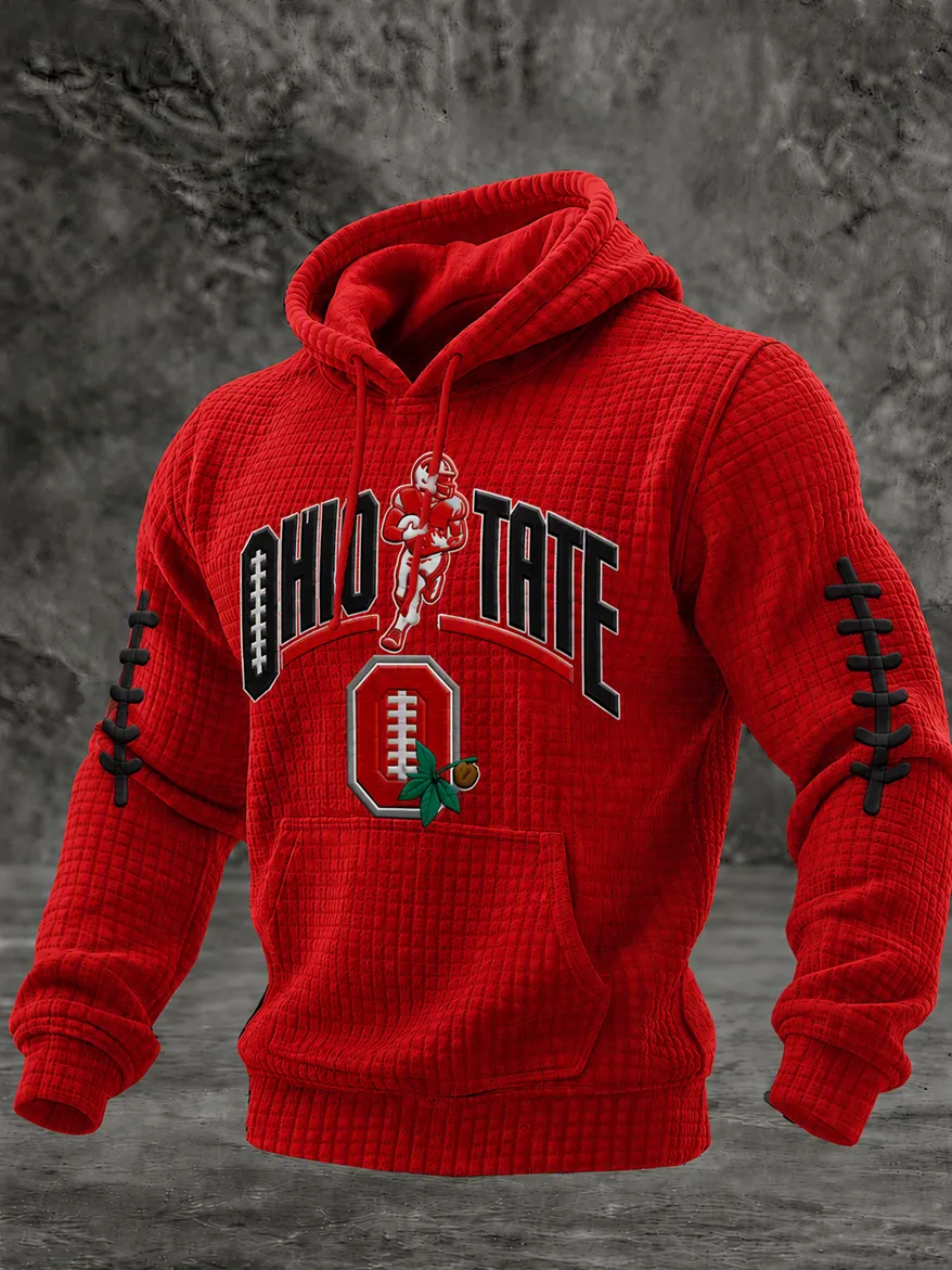 Men'S football Printed Casual Hoodie