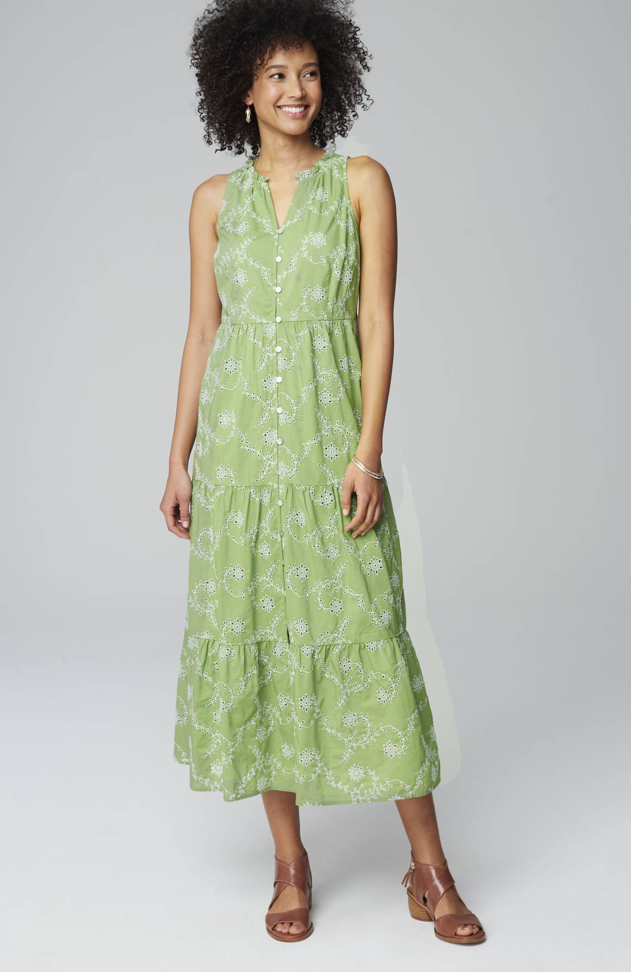 Sleeveless Tiered Maxi Dress