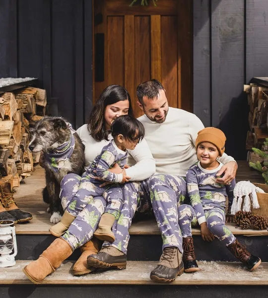 Guide My Sleigh Matching Organic Cotton Pajamas