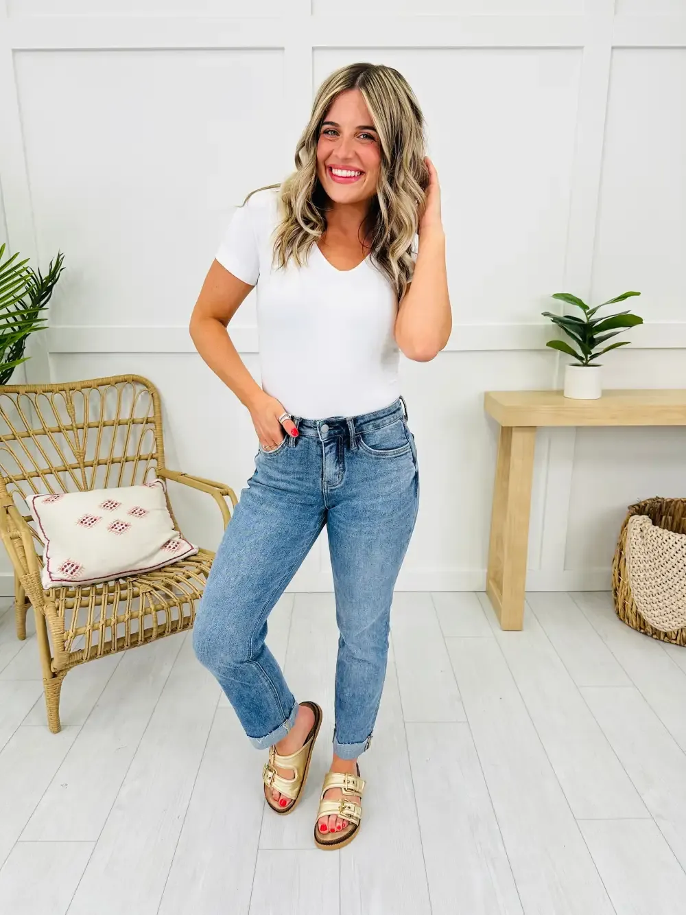 Stick With You Tummy Control Boyfriend Jeans