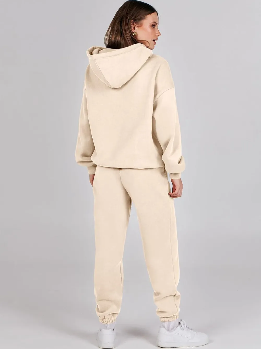 (Clearance Sale $1.99⚡) 2024 Women's Fall Oversized Casual Hoodie Two Piece Sweatshirt Jogging Pants Sweatshirt Set