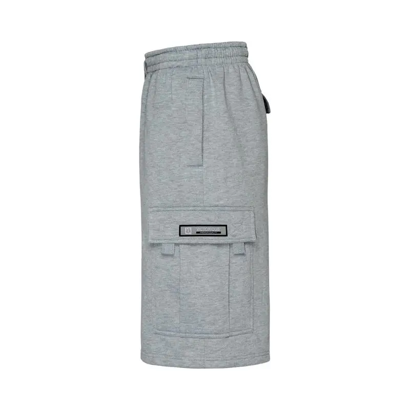 Baggy Fit Men’s Fleece Shorts with Functional Cargo Pockets