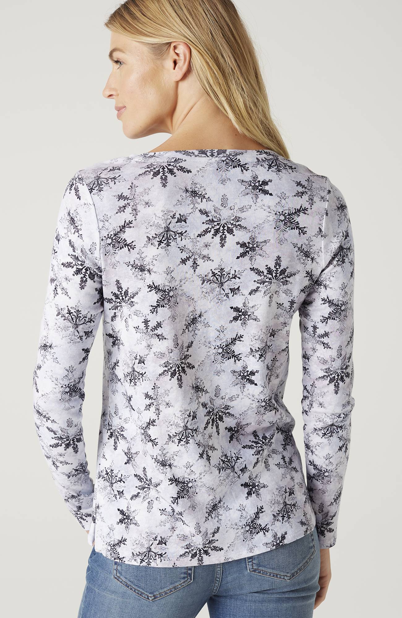 long-sleeve pima crew-neck tee