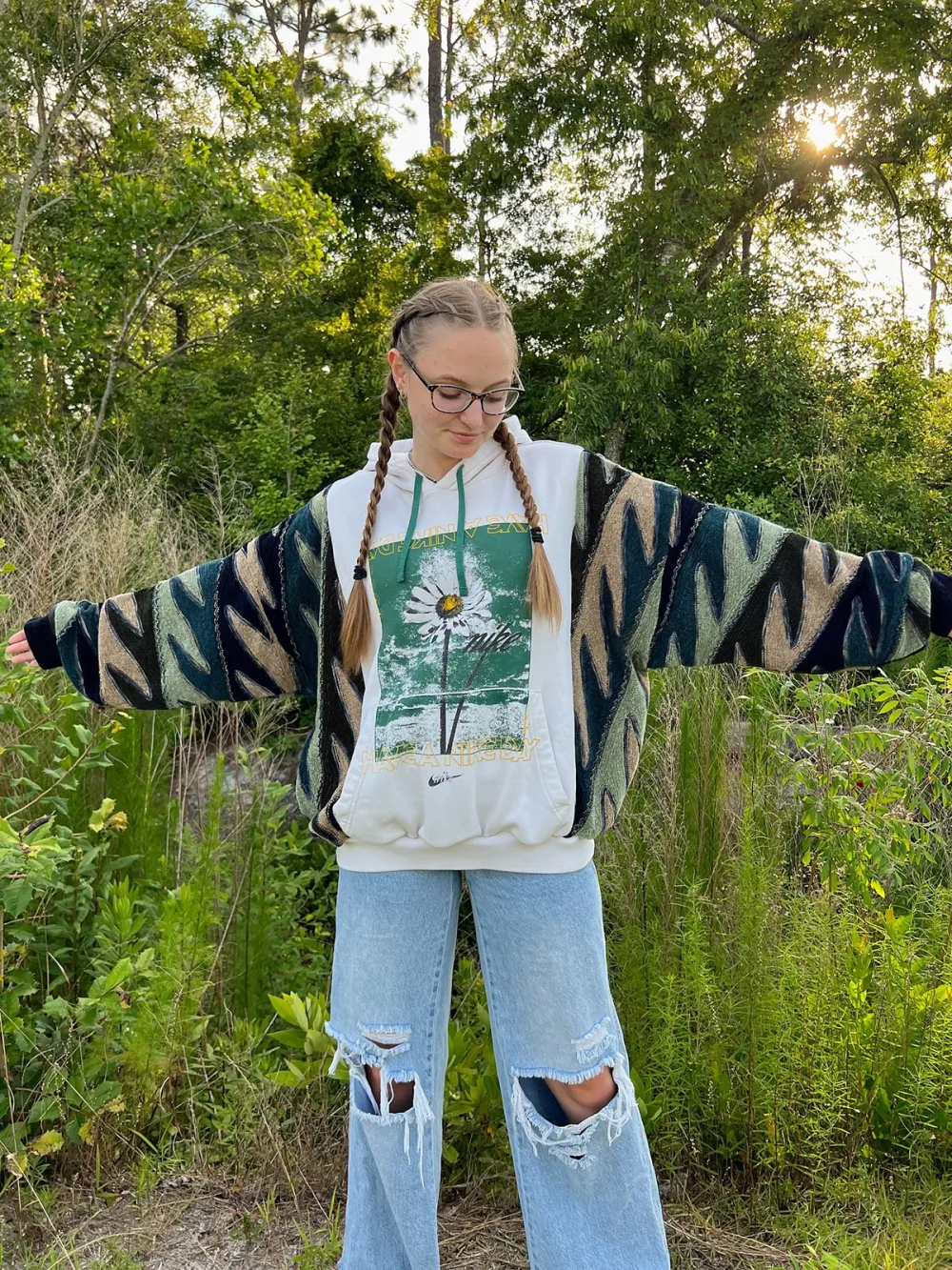 Beige Streetwear Leisure Hoodie Sweatshirts