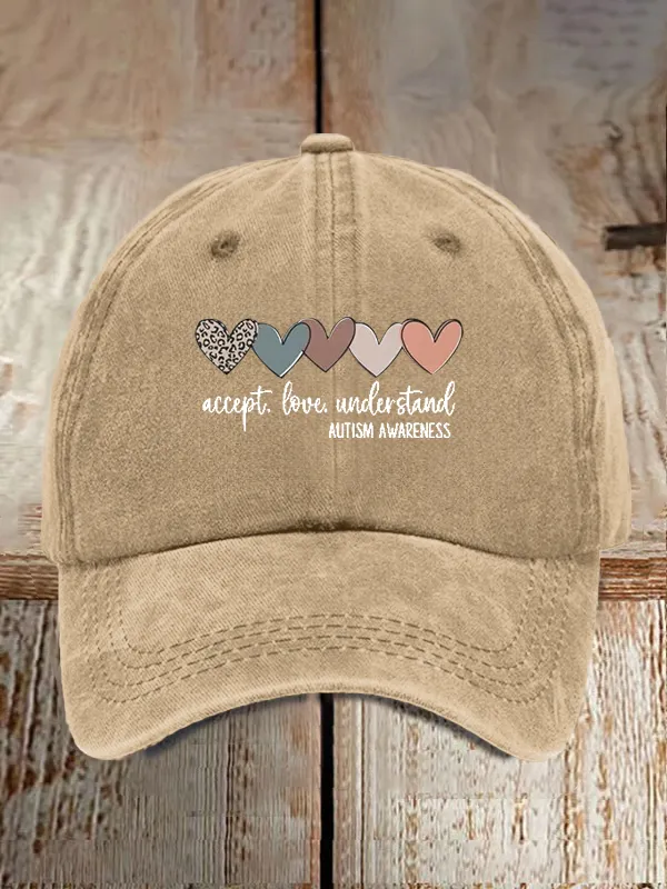 Unisex Autism Awareness Print Baseball Cap