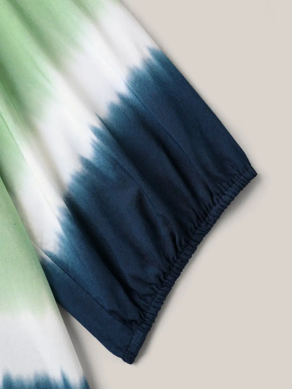 Ombre Gradient Neck Tie Blouse