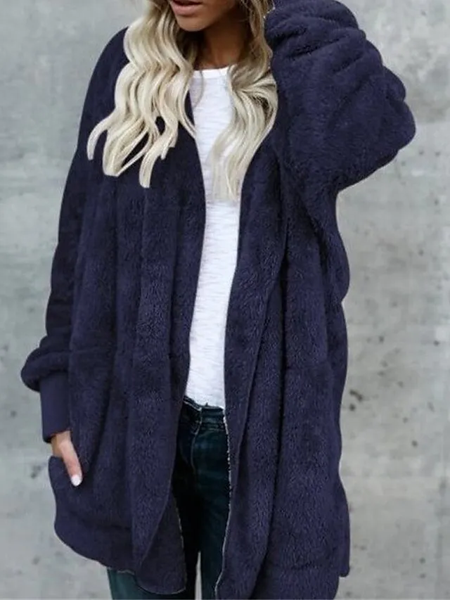 Women's Fleece Jacket Sherpa Jacket Teddy Coat Outdoor Street Daily Fall Winter Coat