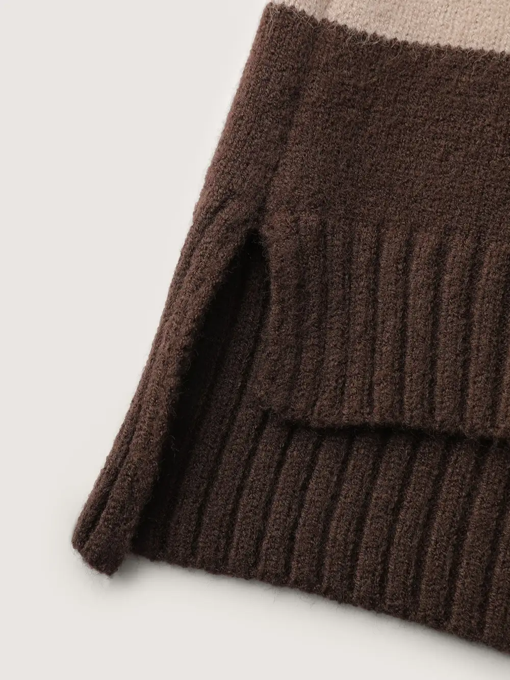 Supersoft Stripe Slit Hooded Pullover