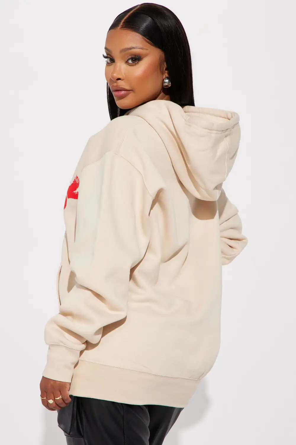 Love More Graphic Hoodie - Taupe