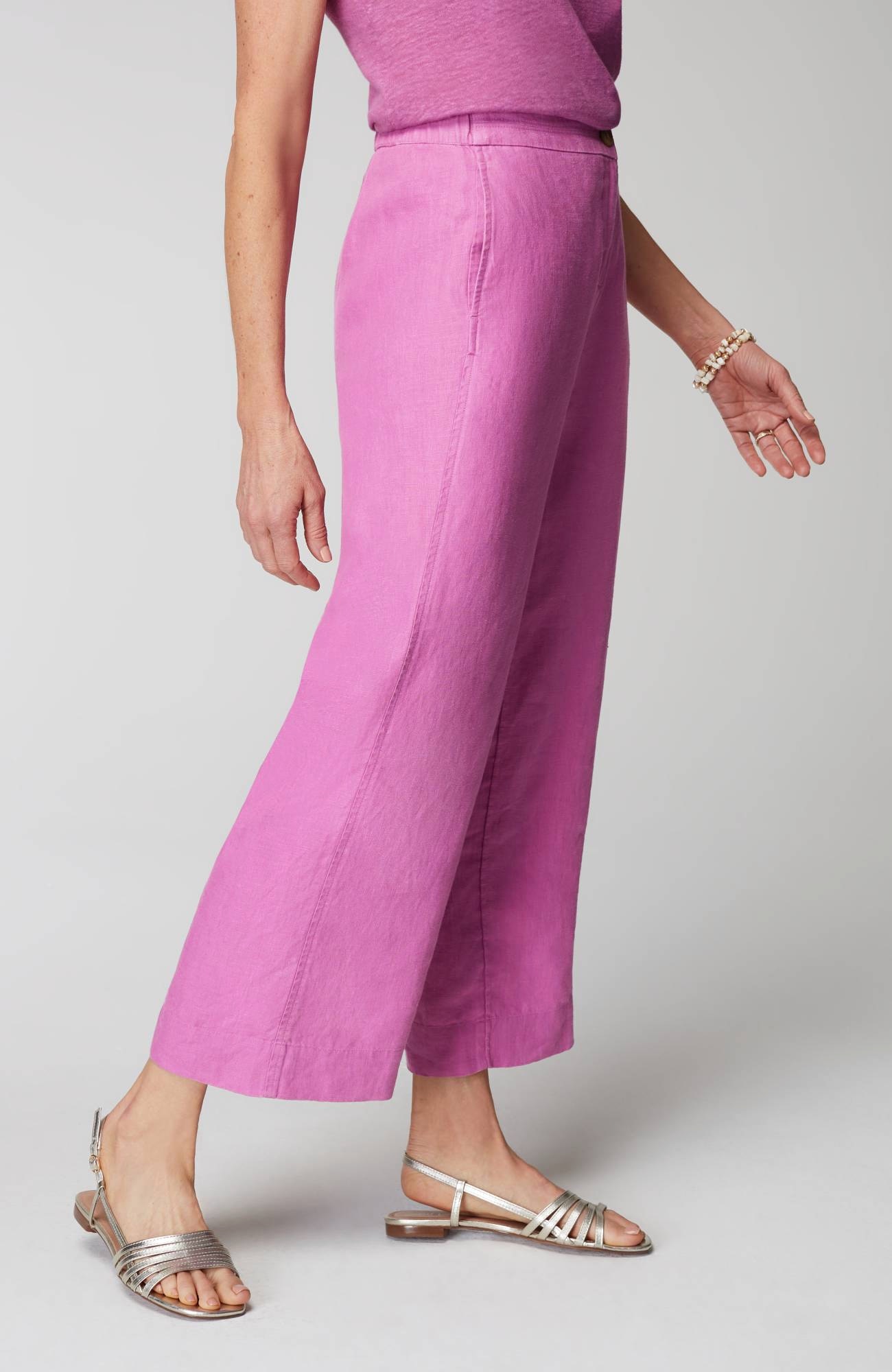 Easy Linen Wide-Leg Crops