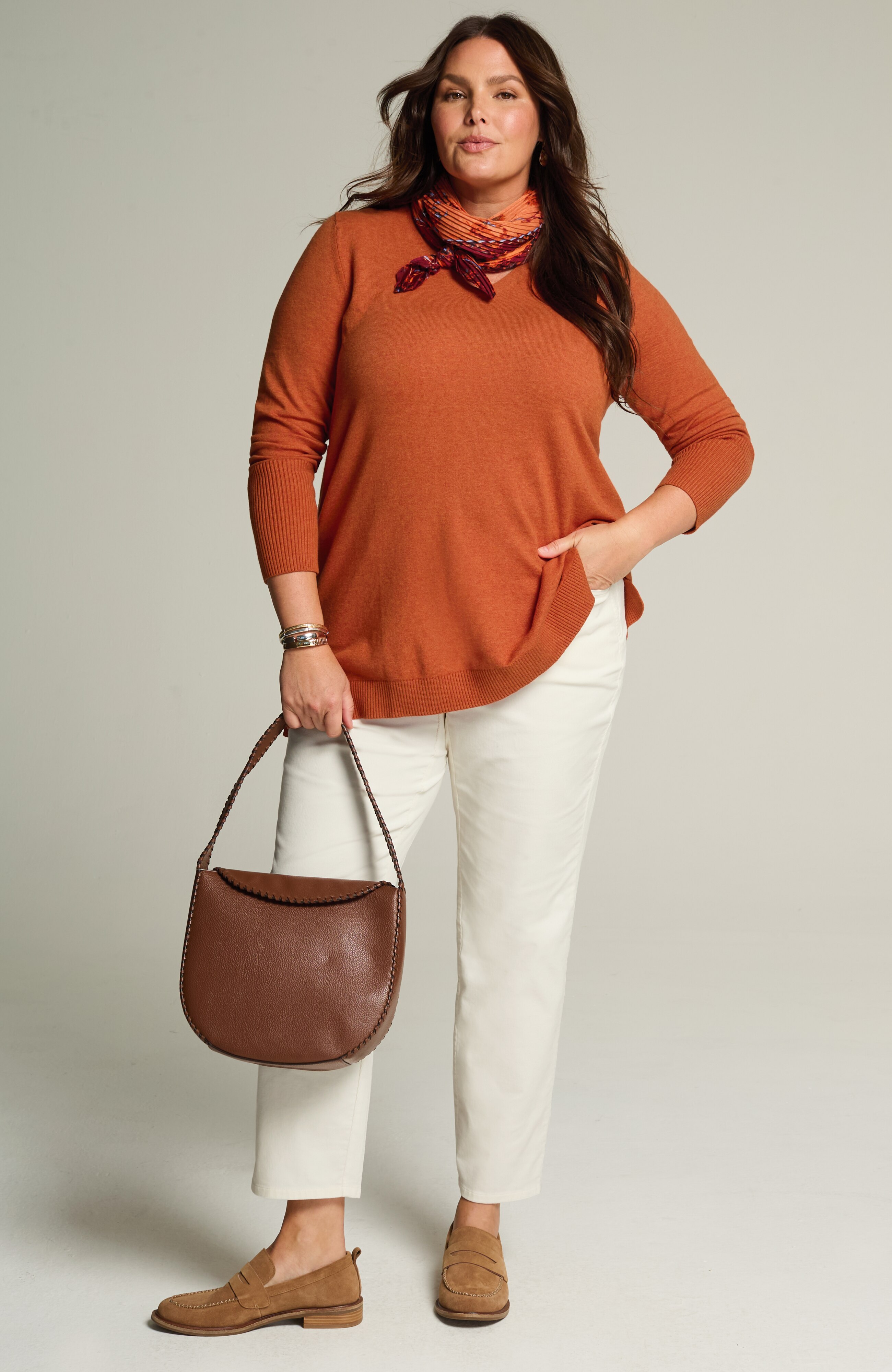 V-Neck Sweater Tunic