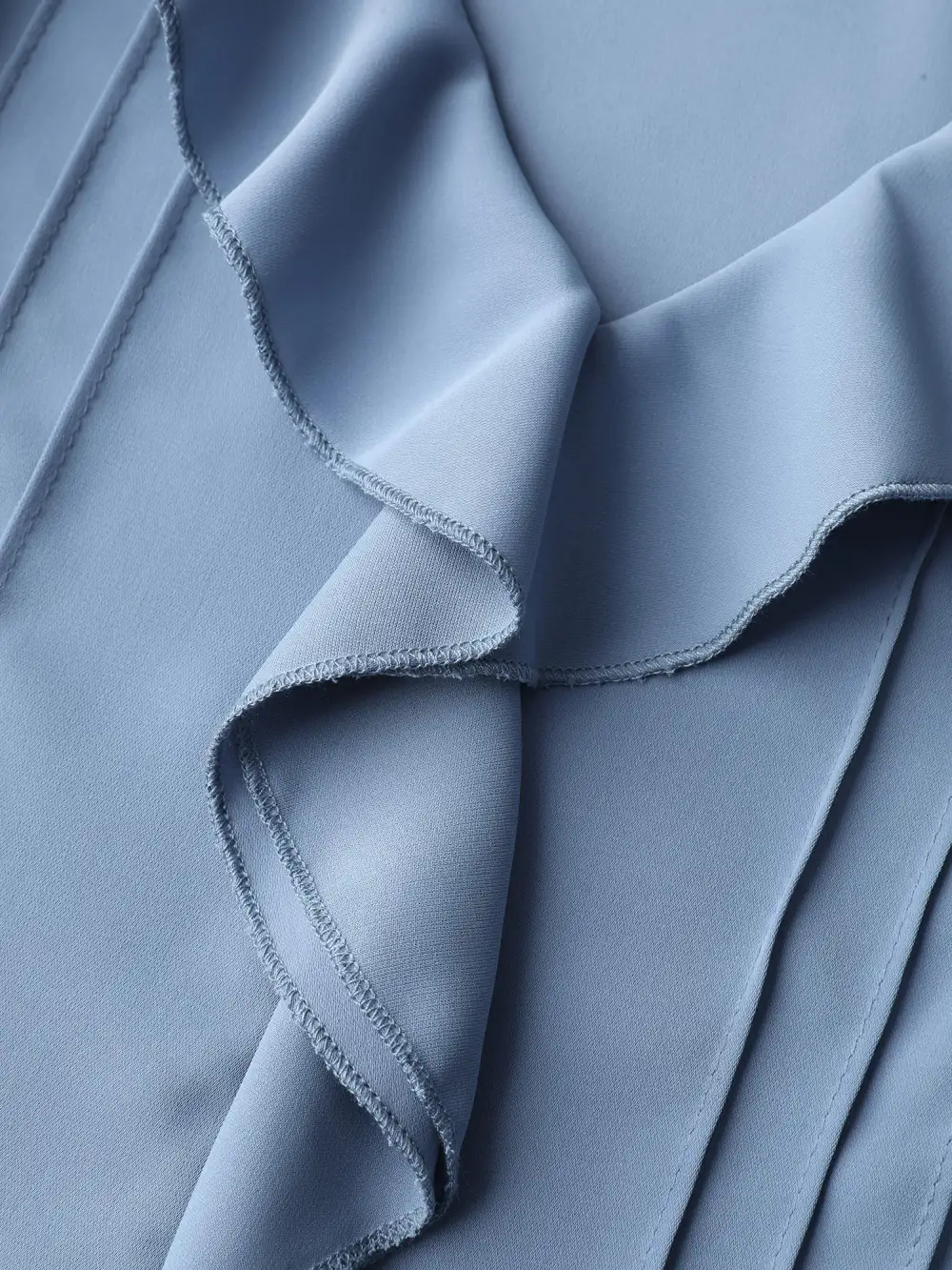 Lotus Leaf Edge Toothpick Pleats Blouse