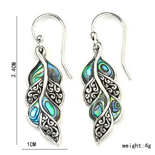 Geometric Silvery White Alloy Drop Earrings