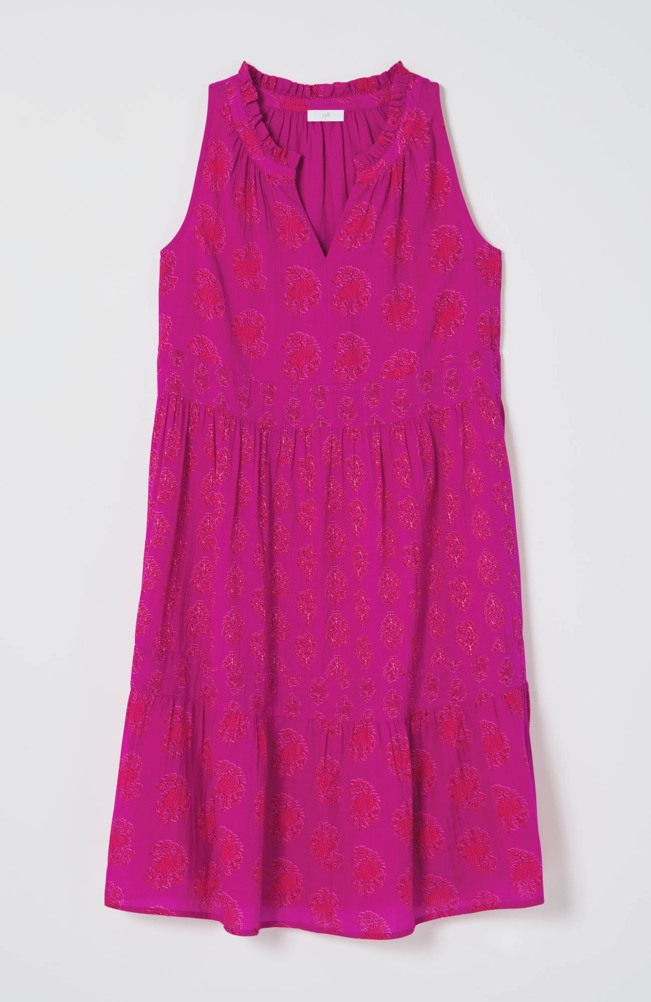 Mixed-Print A-Line Dress