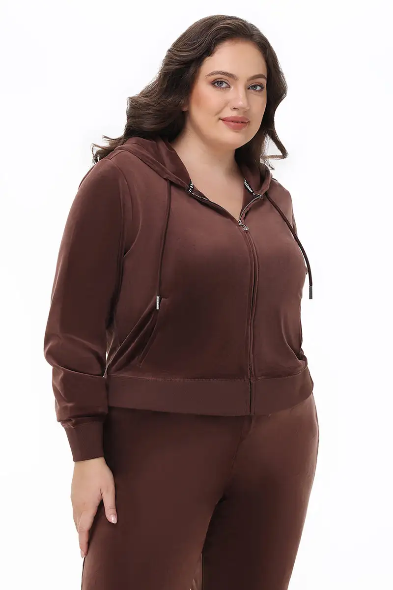 Plus-Size OG Big Bling Velour Hoodie