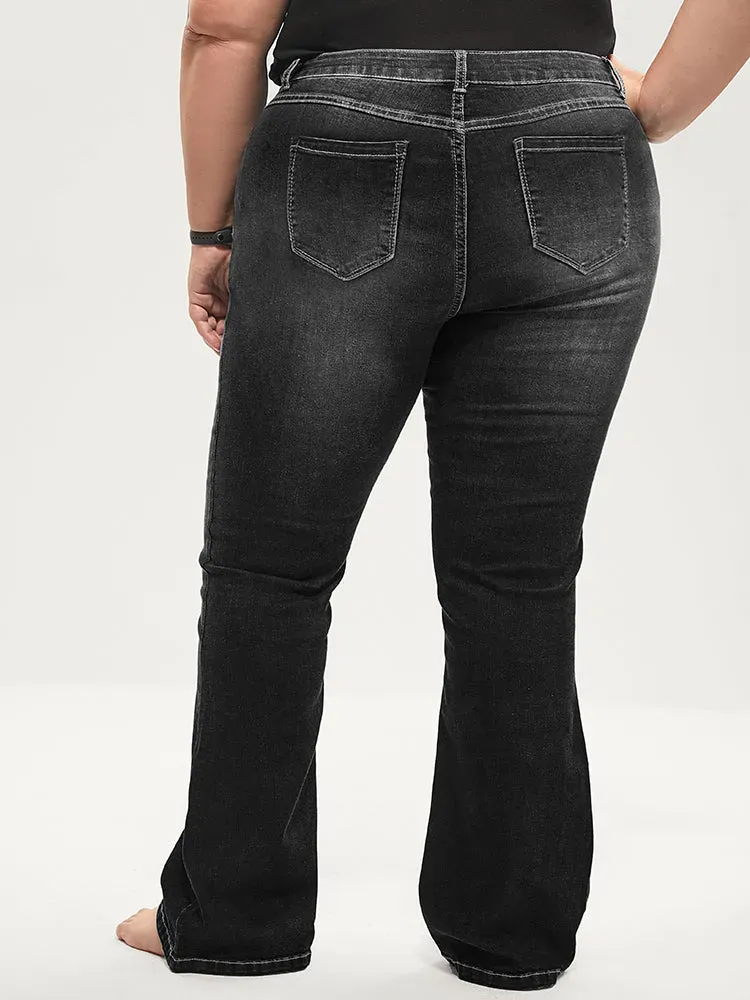 Bootcut Very Stretchy Mid Rise Medium Wash Sculpt Waist Jeans