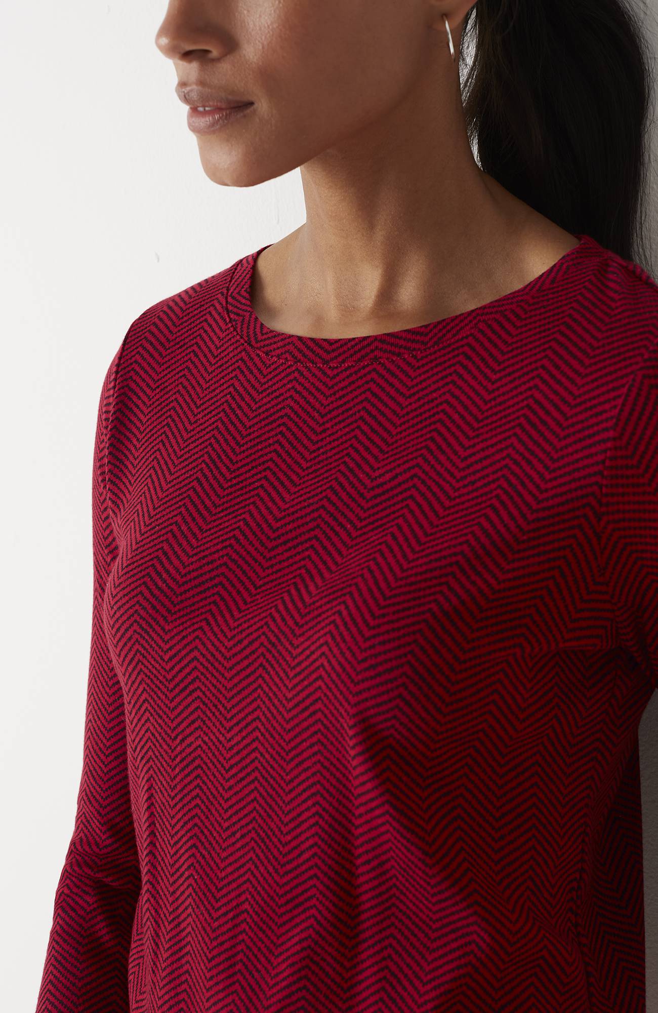 long-sleeve pima crew-neck tee